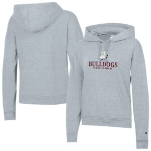 Women's Champion  Gray University of Redlands Bulldogs Powerblend Fleece Pullover Hoodie