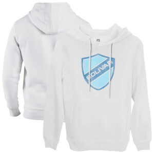 Men's 1863FC White Club Bolívar Color Badge Fleece Pullover Hoodie