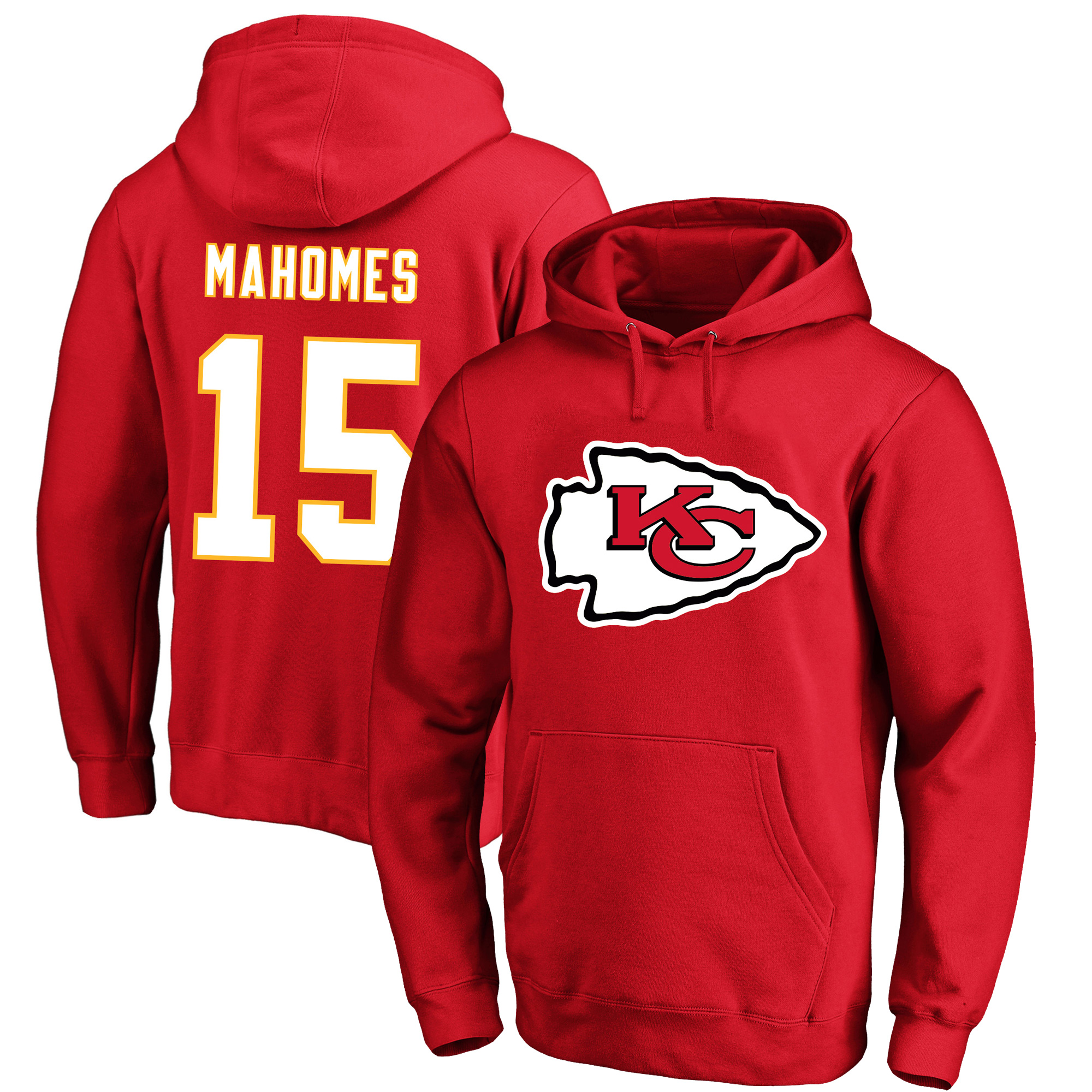 Men's Patrick Mahomes Red Kansas City Chiefs Big & Tall Fleece Name & Number Pullover Hoodie