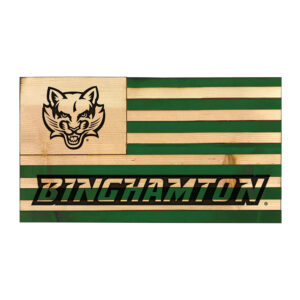 Binghamton Bearcats 20'' x 36'' Etched Wood Flag