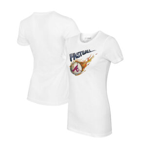 Women's Tiny Turnip White Atlanta Braves Fastball T-Shirt