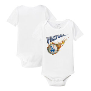 Infant Tiny Turnip White Los Angeles Dodgers Fastball Bodysuit