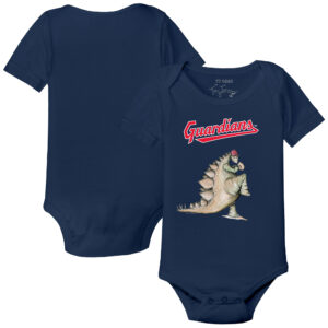 Infant Tiny Turnip Navy Cleveland Guardians Stega Bodysuit