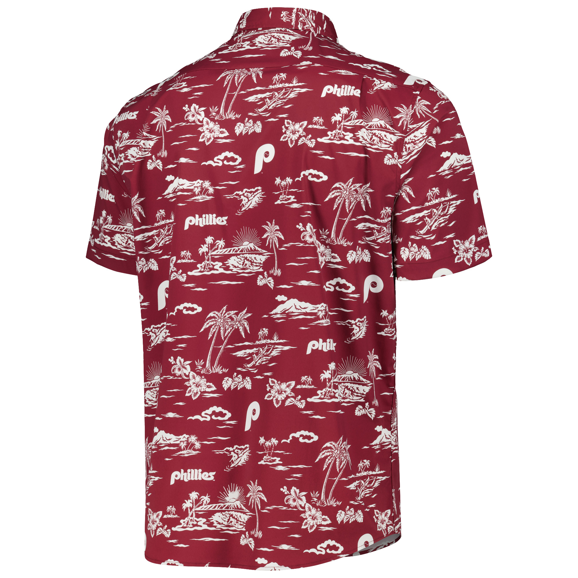 Men's Reyn Spooner Red Philadelphia Phillies Kekai Button-Down Shirt - Image 4