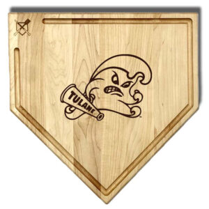 Baseball BBQ  Tulane Green Wave 17" x 17" Home Plate Cutting Board