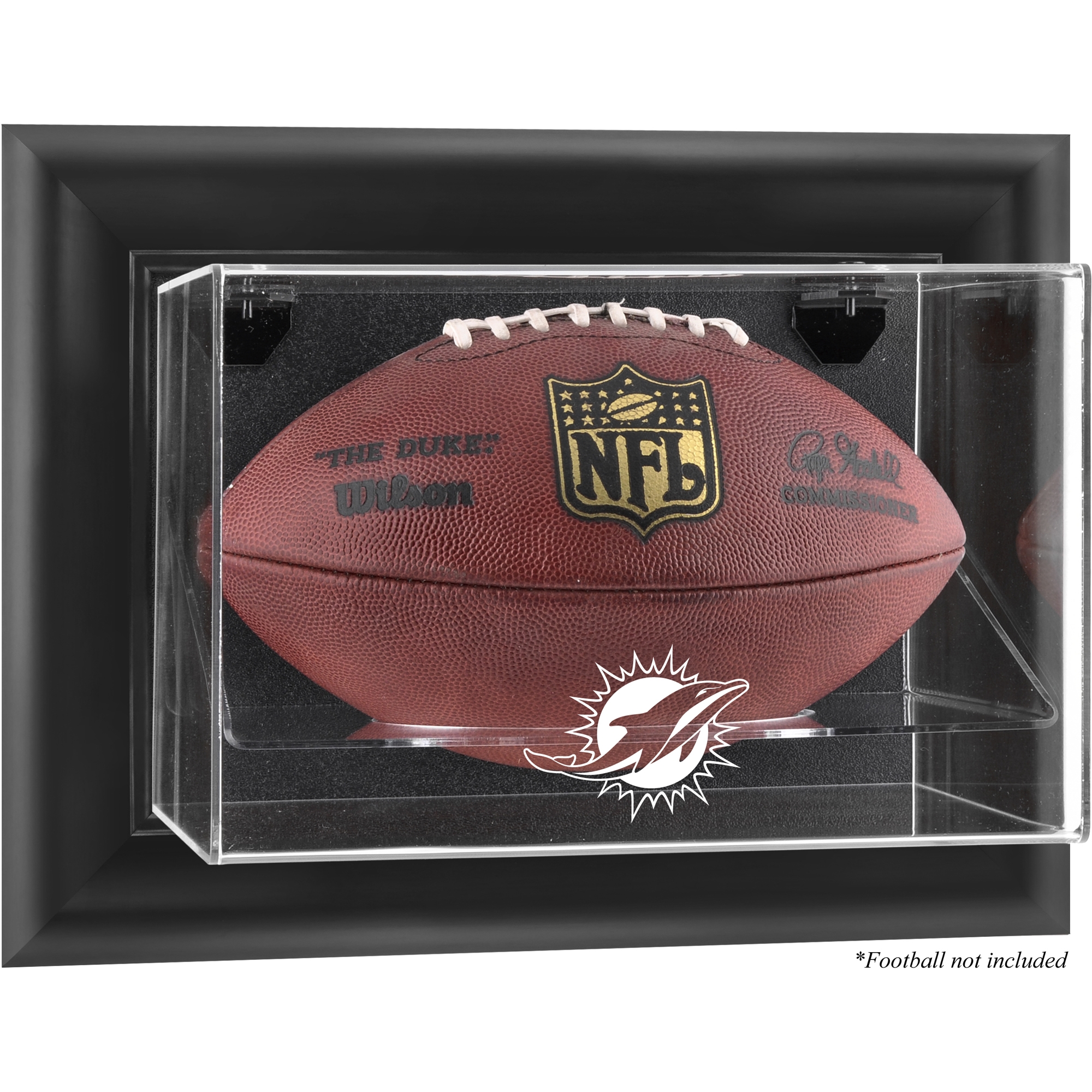 Miami Dolphins (2013-Present) Black Framed Wall-Mountable Football Case