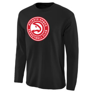 Men's Black Atlanta Hawks Primary Logo Long Sleeve T-Shirt