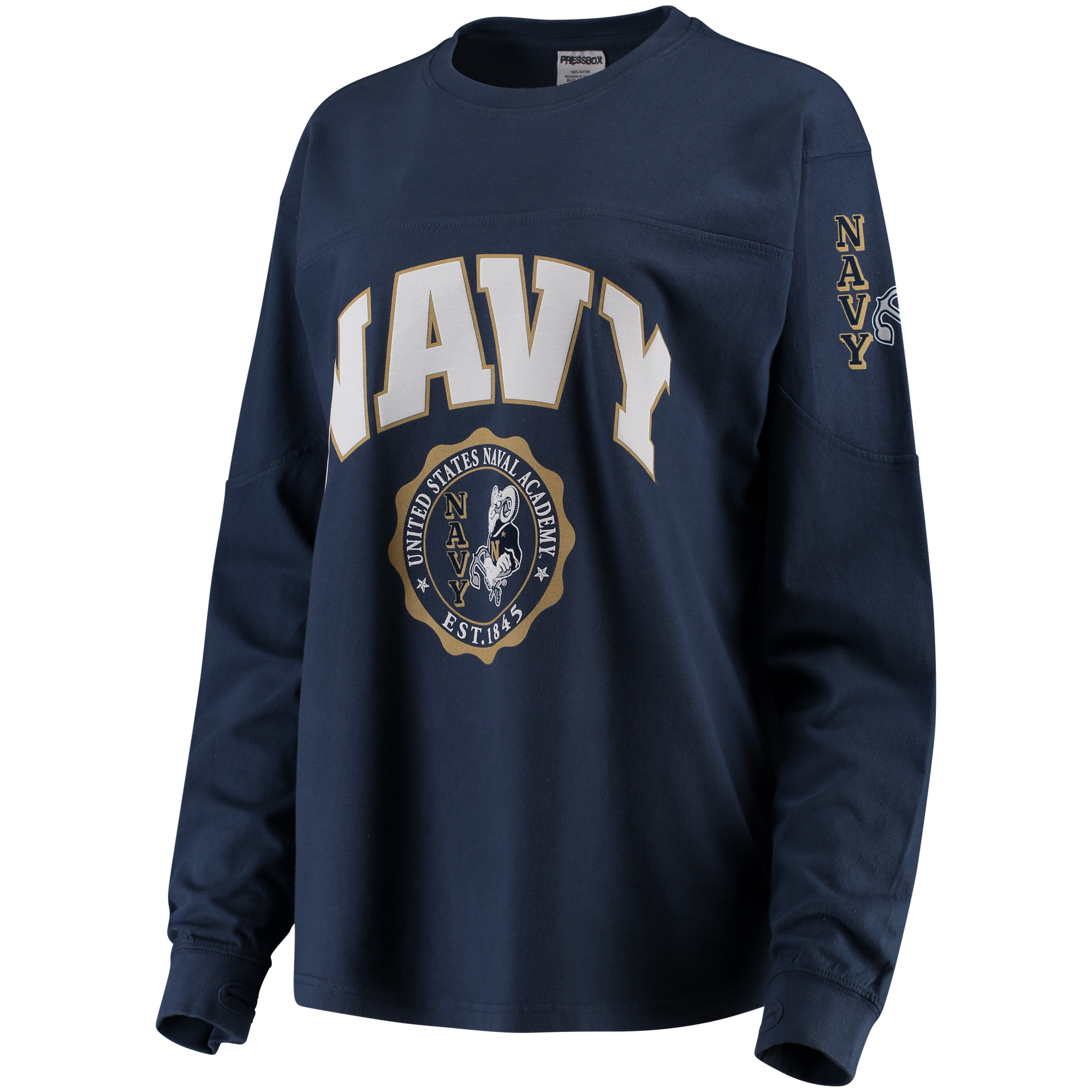 Women's Navy Navy Midshipmen Edith Long Sleeve T-Shirt - Image 7