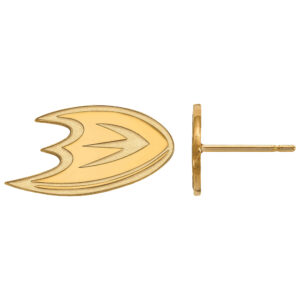 Women's Anaheim Ducks Gold Plated XS Post Earrings