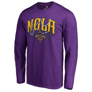 Men's Purple New Orleans Pelicans NOLA Beads Hometown Collection Long Sleeve T-Shirt