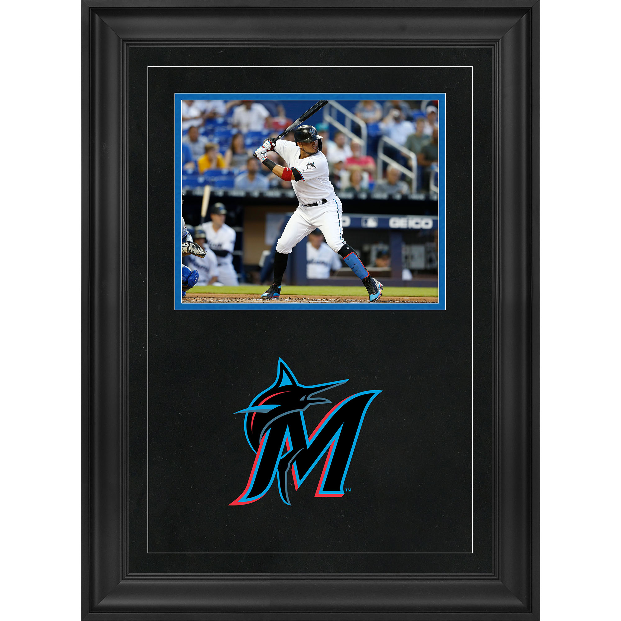 Miami Marlins Deluxe Framed 8" x 10" Horizontal Photograph Frame with Team Logo