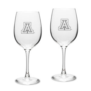 Arizona Wildcats 2-Piece 16oz. White Wine Glasses Set