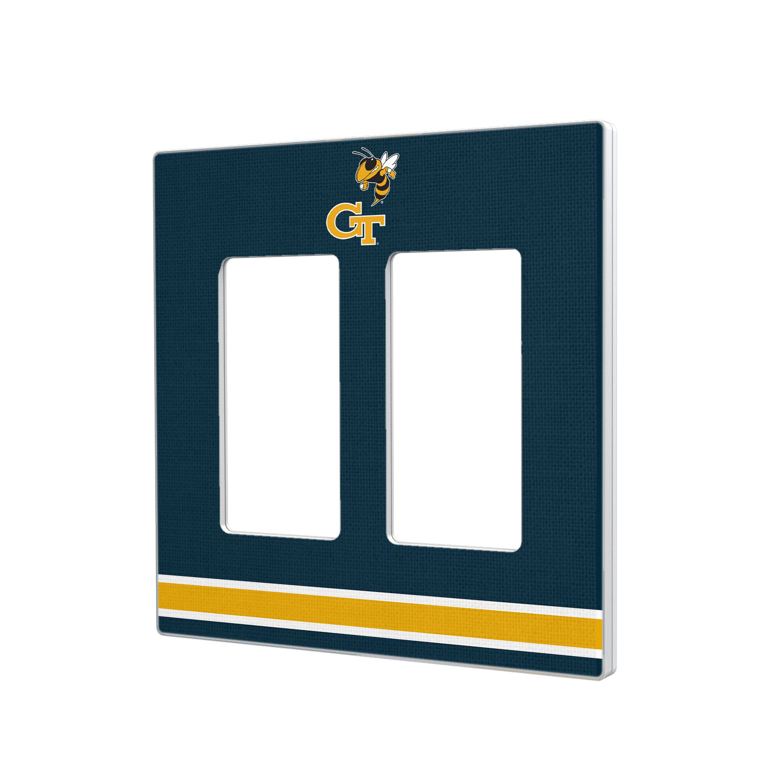 Georgia Tech Yellow Jackets Stripe Design Double Rocker Light Switch Plate - Image 5