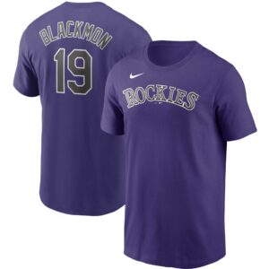 Men's Nike  Purple Colorado Rockies Name & Number T-Shirt