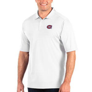 Men's Antigua White Montreal Canadiens Big & Tall Tribute Polo