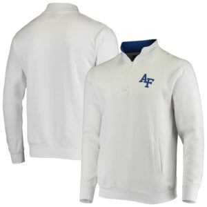 Men's Colosseum White Air Force Falcons Tortugas Logo Quarter-Zip Jacket