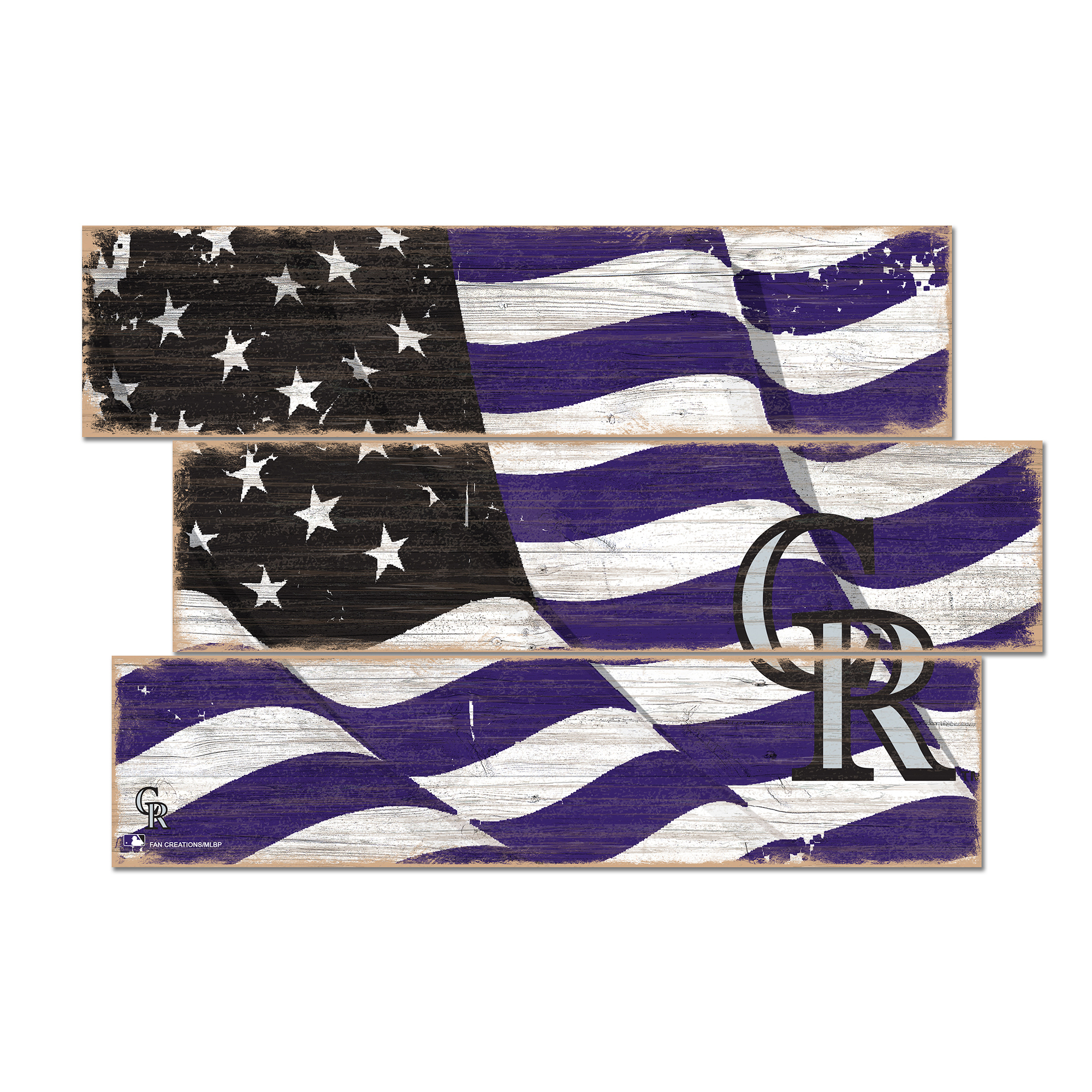 Colorado Rockies 3-Plank Team Flag