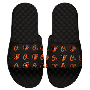 Youth ISlide Black Baltimore Orioles Loudmouth Logo Slide Sandals