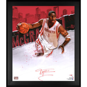 Tracy McGrady Houston Rockets Framed Autographed 20" x 24" In-Focus Photograph