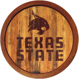 Texas State Bobcats 21'' x 21'' Faux Barrel Top Sign