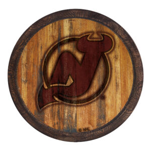 New Jersey Devils 21'' x 21'' Faux Barrel Top Sign