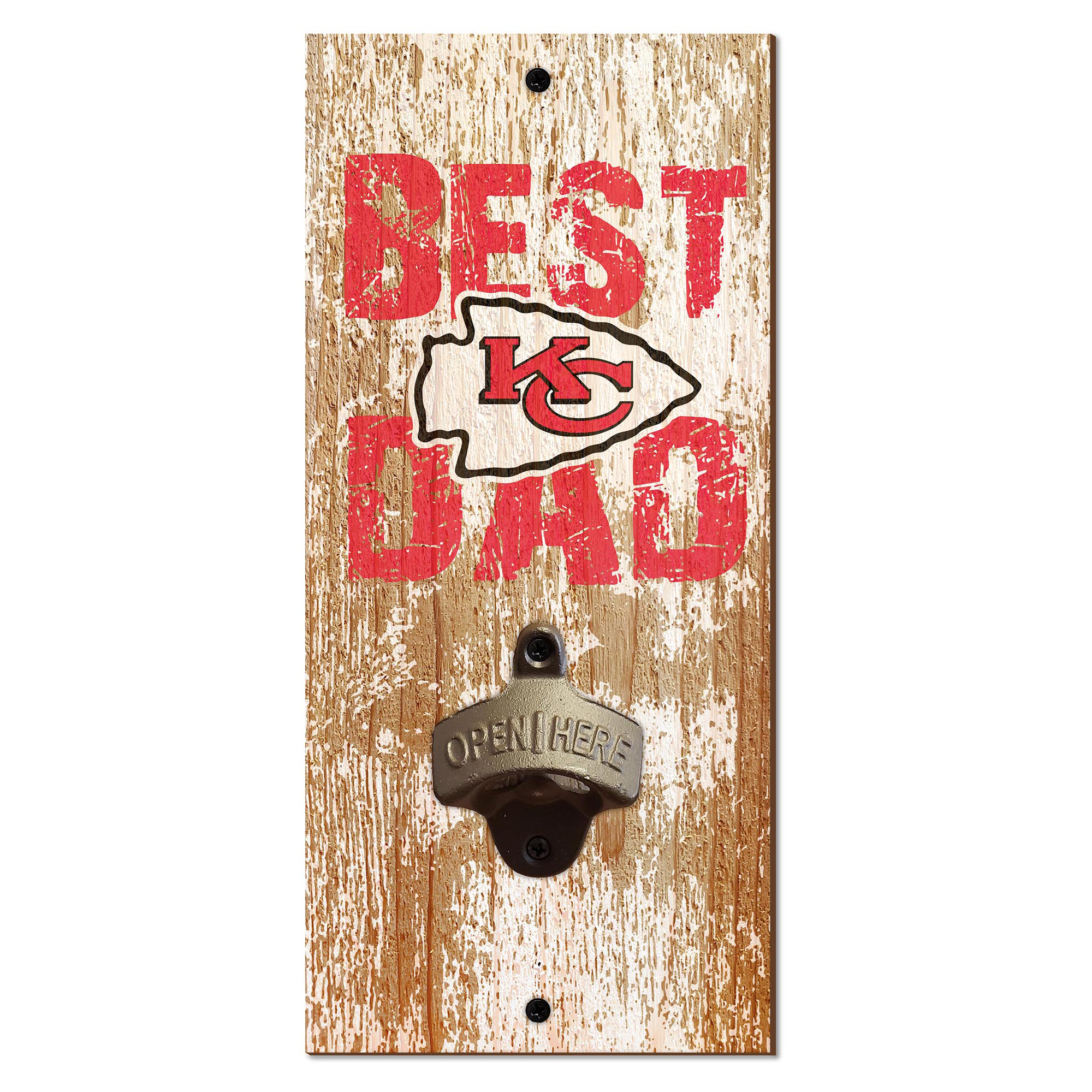 Kansas City Chiefs 5'' x 12'' Best Dad Bottle Opener