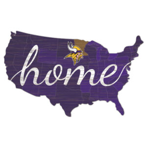 Minnesota Vikings 18'' x 18'' USA Shape Cutout Sign