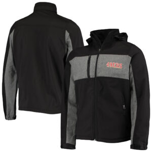 Men's Dunbrooke Black San Francisco 49ers Circle Zephyr Softshell Full-Zip Jacket