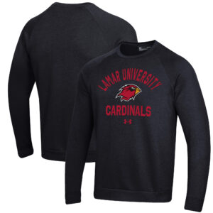 Men's Under Armour Black Lamar Cardinals All Day Fleece Pullover Sweatshirt