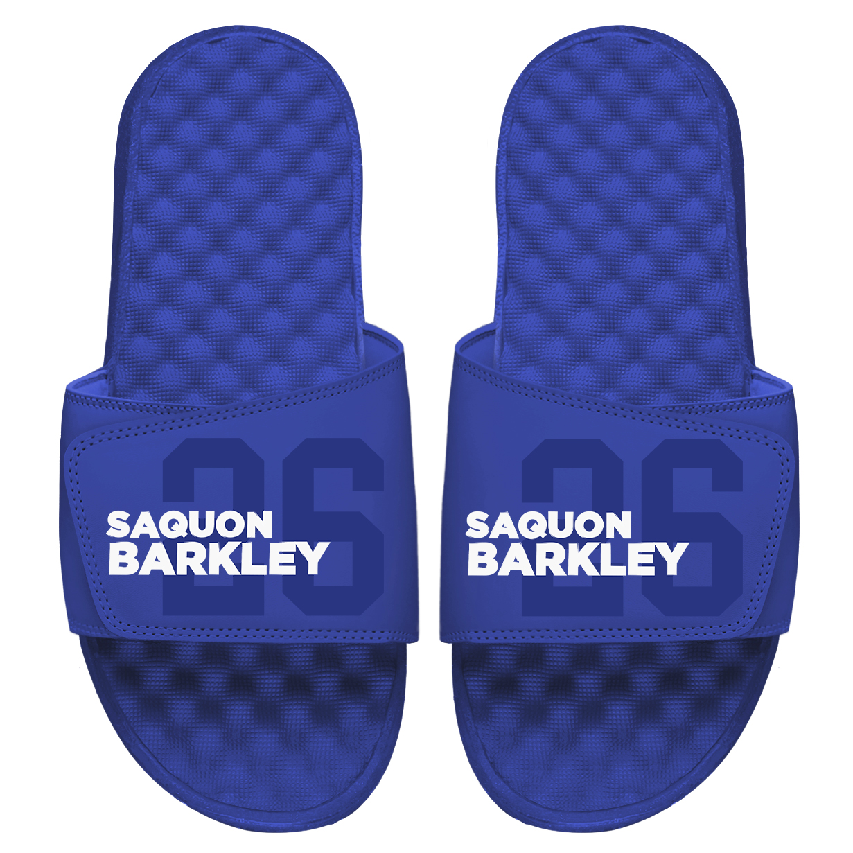 Youth ISlide Saquon Barkley Royal NFLPA Number Fan Slide Sandals