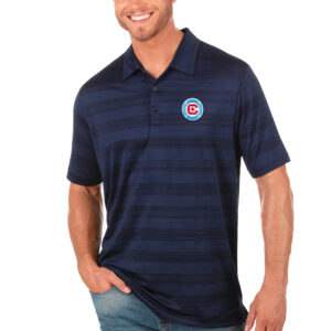 Men's Antigua Navy Chicago Fire Logo Compass Polo