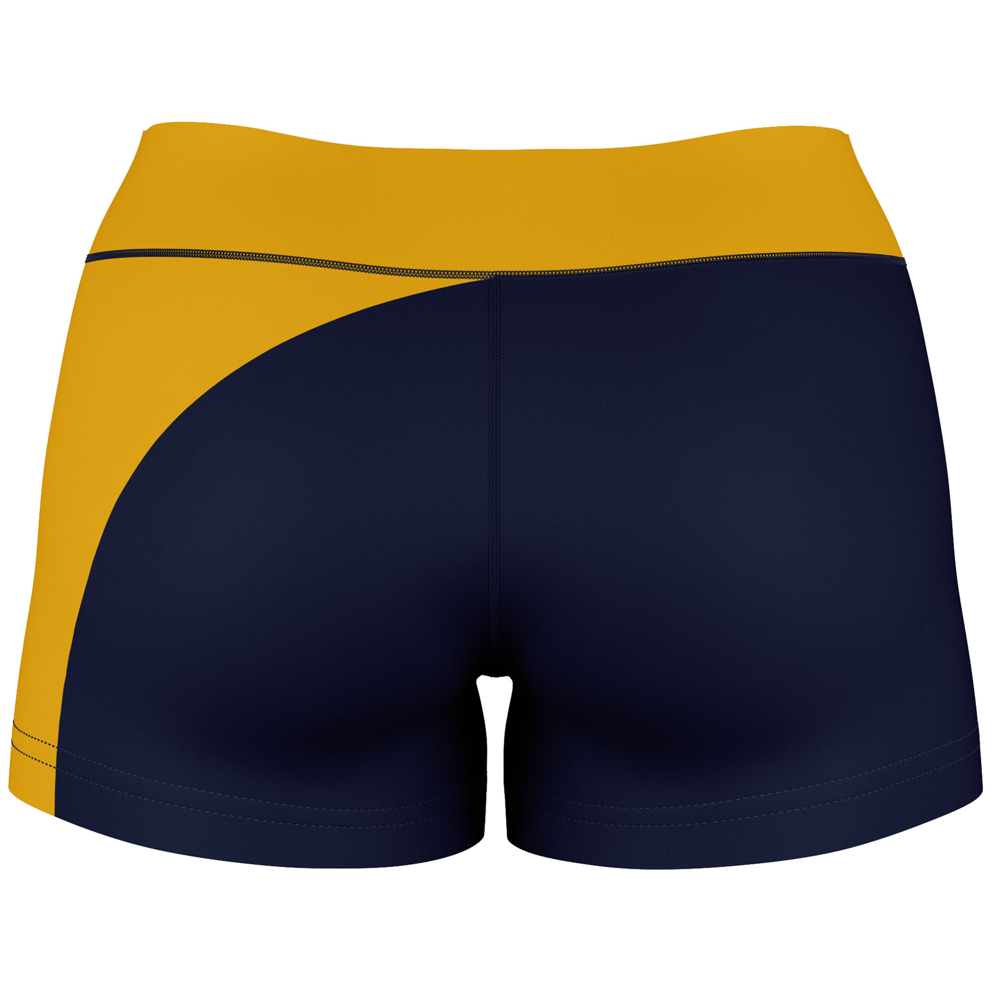 Women's Navy/Gold Augustana Vikings Plus Size Curve Side Shorts - Image 4