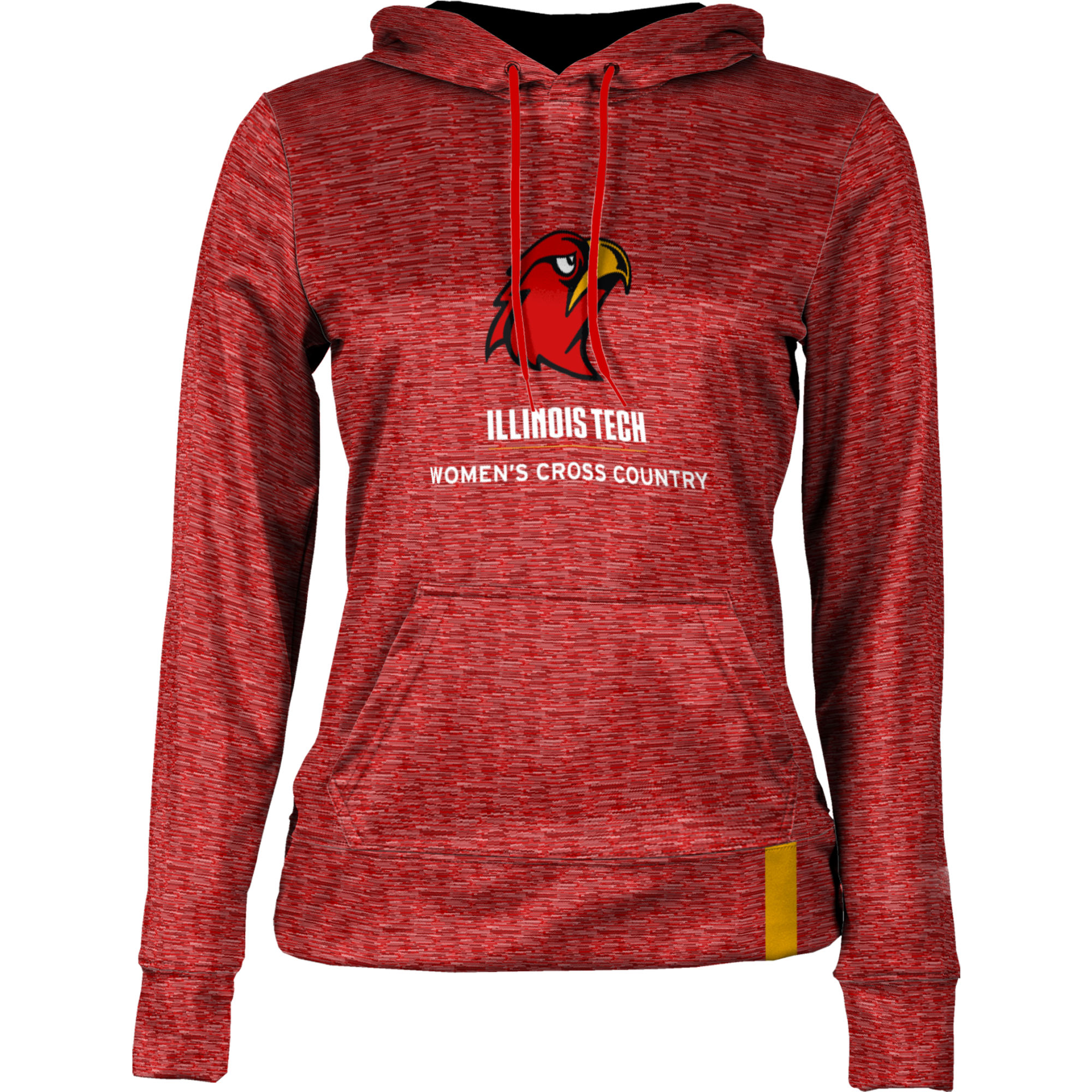 Women's Scarlet Illinois Tech Scarlet Hawks Women's Cross Country Pullover Hoodie - Image 6