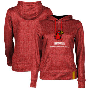 Women's Scarlet Illinois Tech Scarlet Hawks Women's Cross Country Pullover Hoodie