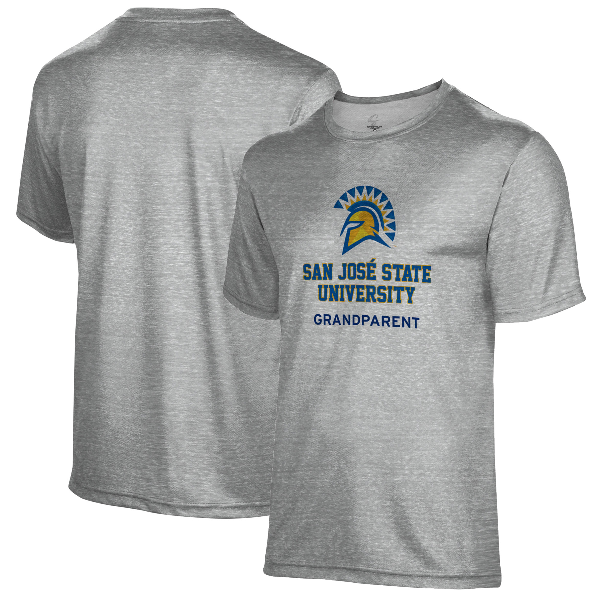 Men's Gray San Jose State Spartans Grandparent Name Drop T-Shirt