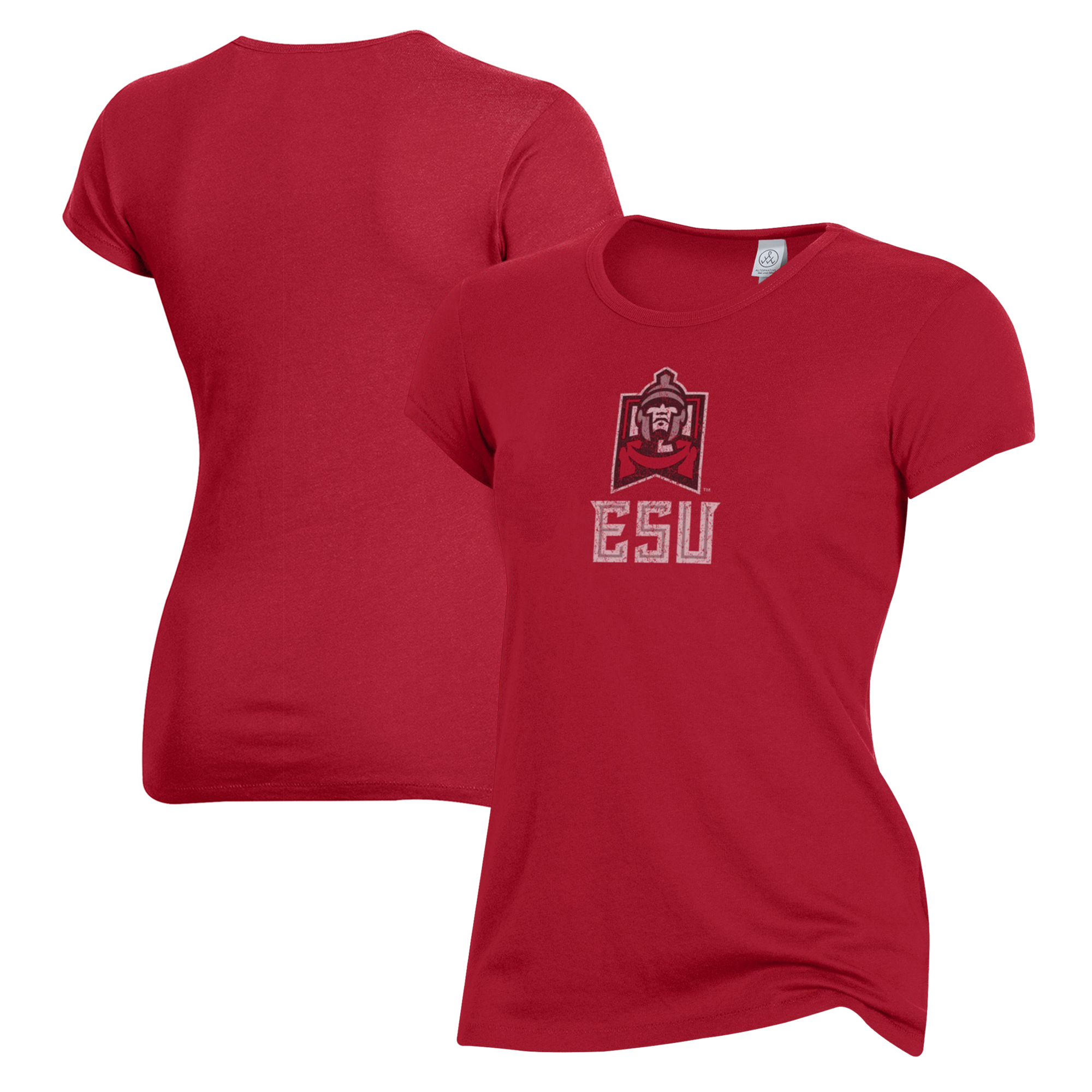 Women's Alternative Apparel Red East Stroudsburg Warriors Keepsake T-Shirt