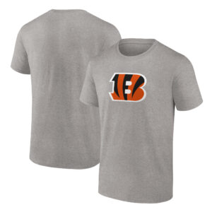 Men's Heathered Gray Cincinnati Bengals Primary Logo T-Shirt