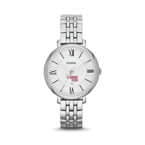 Women's Fossil Silver Florida Tech Panthers Jacqueline Stainless Steel Watch