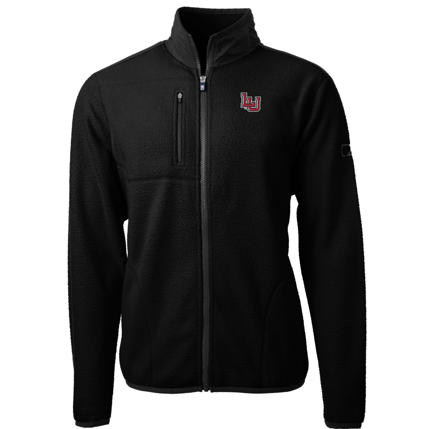 Men's Cutter & Buck Black Lamar Cardinals Big & Tall Cascade Eco Sherpa Fleece Full-Zip Jacket - Image 3