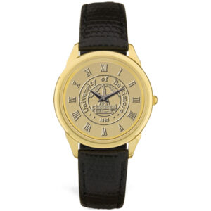 Men's Gold UBalt Bees Medallion Leather Wristwatch
