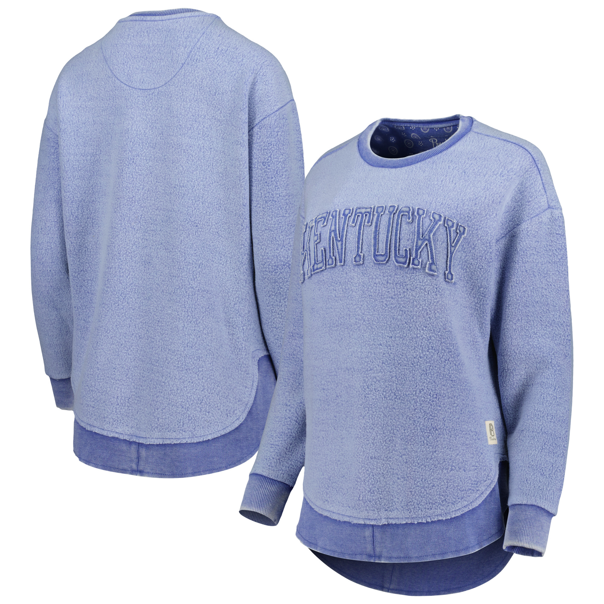 Women's Pressbox Royal Kentucky Wildcats Ponchoville Pullover Sweatshirt - Image 2