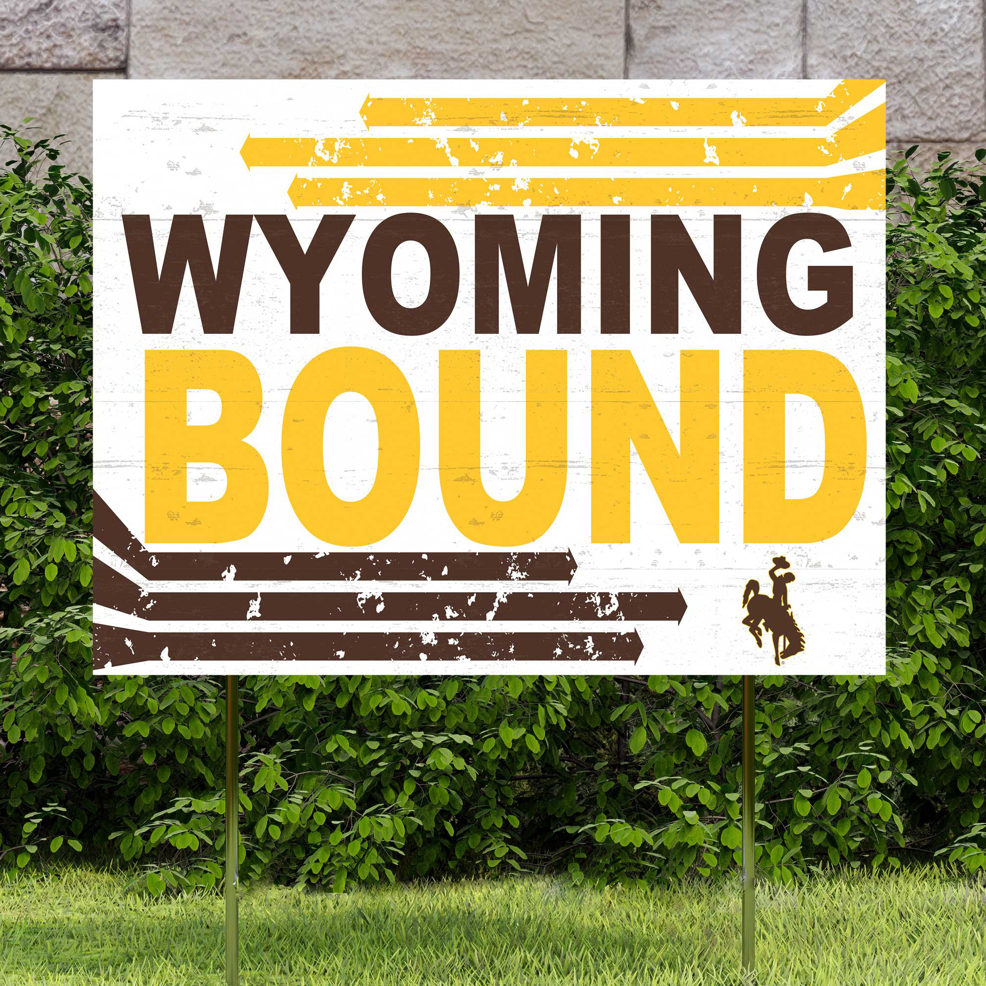 Wyoming Cowboys 18'' x 24'' Bound Yard Sign - Image 3