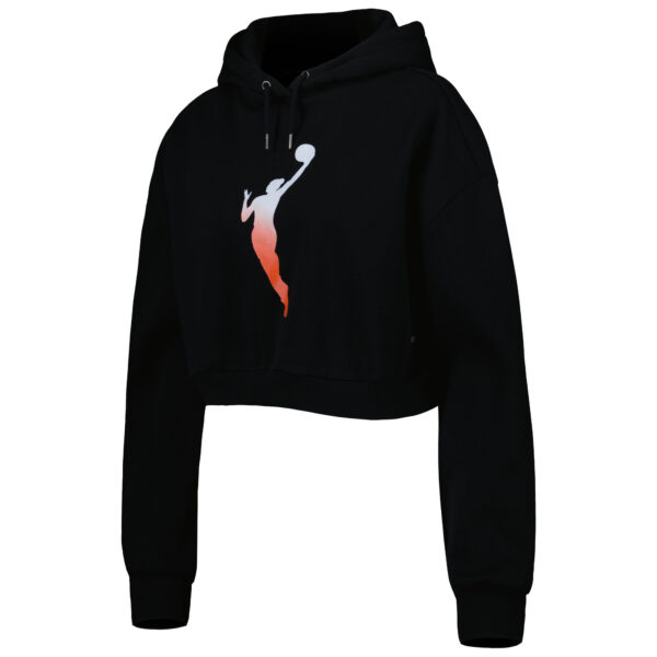 Women's The Wild Collective Black WNBA Logowoman Cropped Pullover Hoodie - Image 6