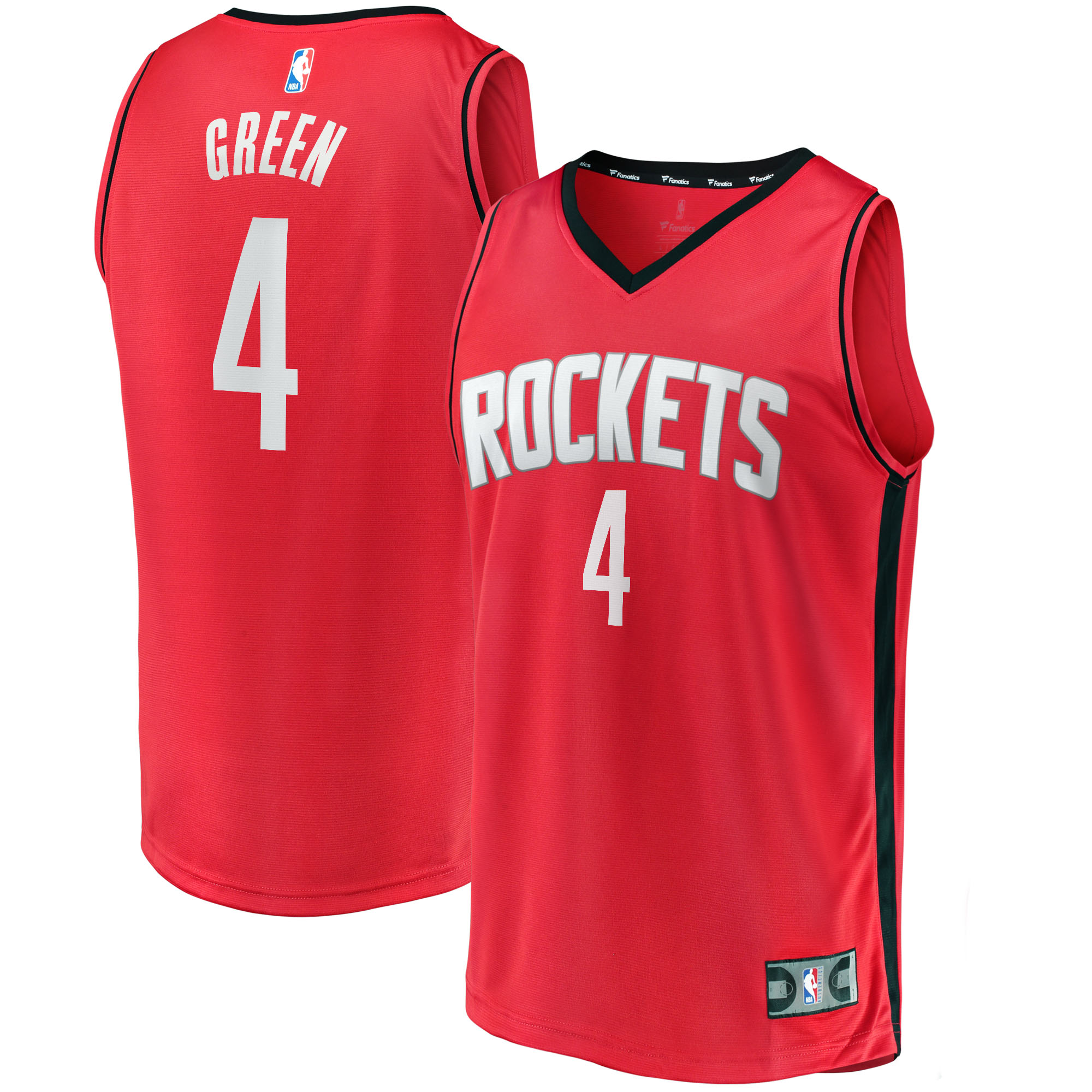 Men's Fanatics Jalen Green Red Houston Rockets Fast Break Replica Player Jersey - Icon Edition