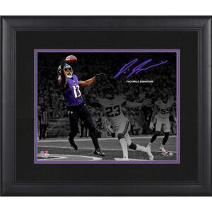 Devin Duvernay Baltimore Ravens Facsimile Signature Framed 11'' x 14'' Spotlight Photograph