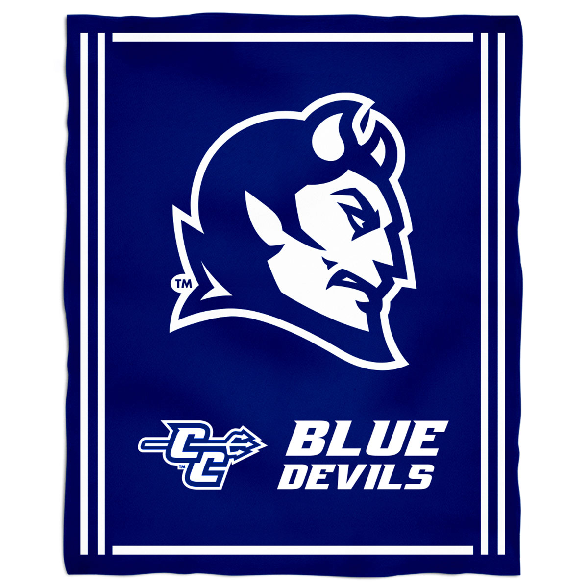Central Connecticut State Blue Devils 36'' x 48'' Children's Mascot Plush Blanket