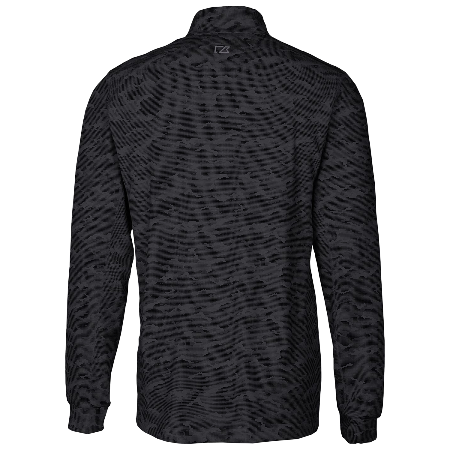 Men's Cutter & Buck Black Michigan State Spartans Vault Traverse Camo Print Stretch Quarter-Zip Pullover Top - Image 7
