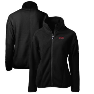 Women's Cutter & Buck Black Texas Tech Red Raiders Cascade Eco Sherpa Full-Zip Fleece Jacket