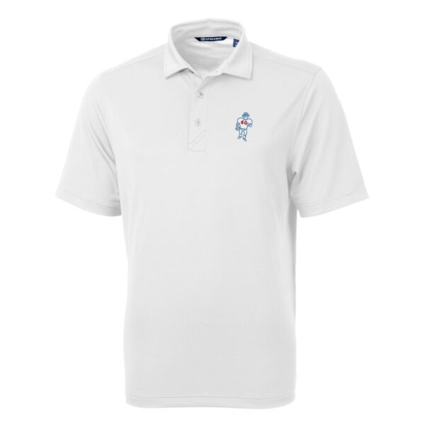 Men's Cutter & Buck White Houston Oilers Throwback Logo Virtue Eco Pique Recycled Polo - Image 6