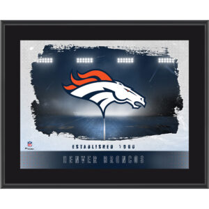 Denver Broncos 10.5" x 13" Horizontal Team Logo Sublimated Plaque